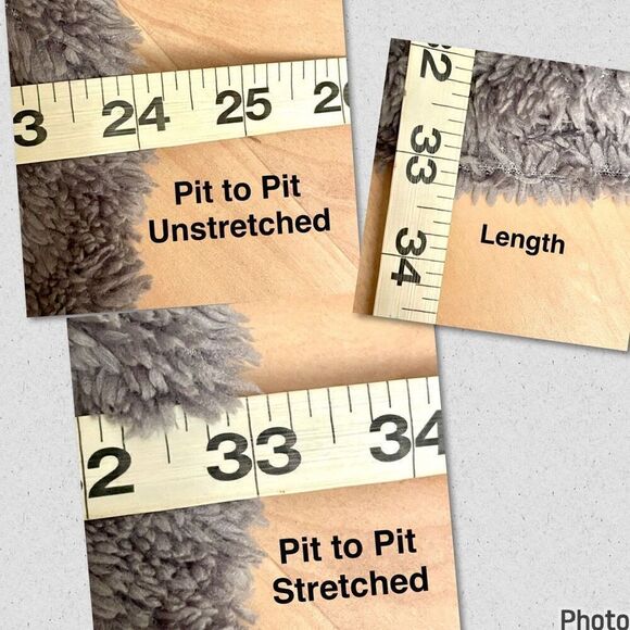 NWT Gorgeous XXL Grey Super Soft & Cozy Sherpa Teddy Pullover Sweatshirt - Picture 8 of 11